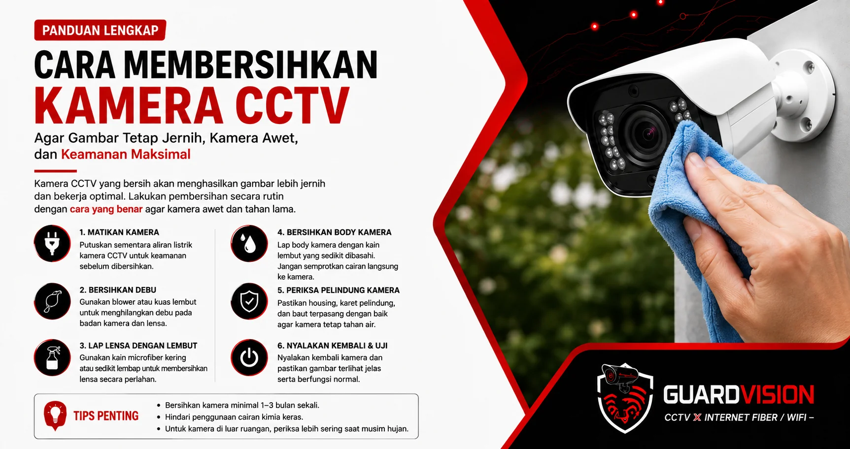 Cara Membersihkan Kamera CCTV